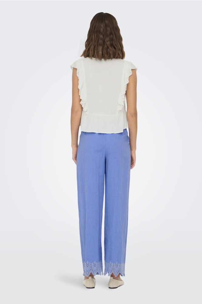 ONLRIAN FLONCE S/S TOP WVN 15349090 Cloud Dancer